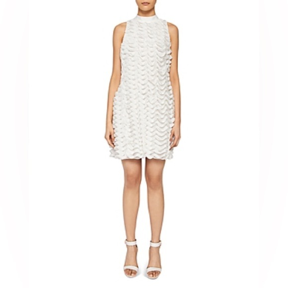 Ted baker serilda ruffle dress in white size 1 US XS - Picture 1 of 6